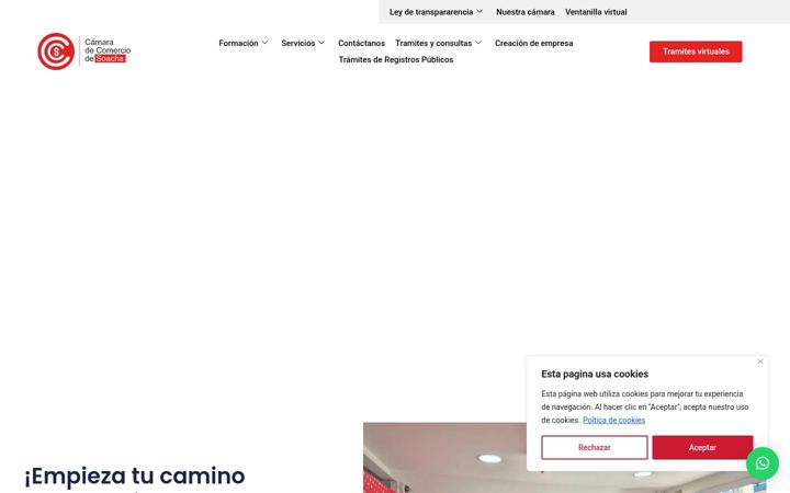 Screenshot of camaradecomerciosoacha.org.co