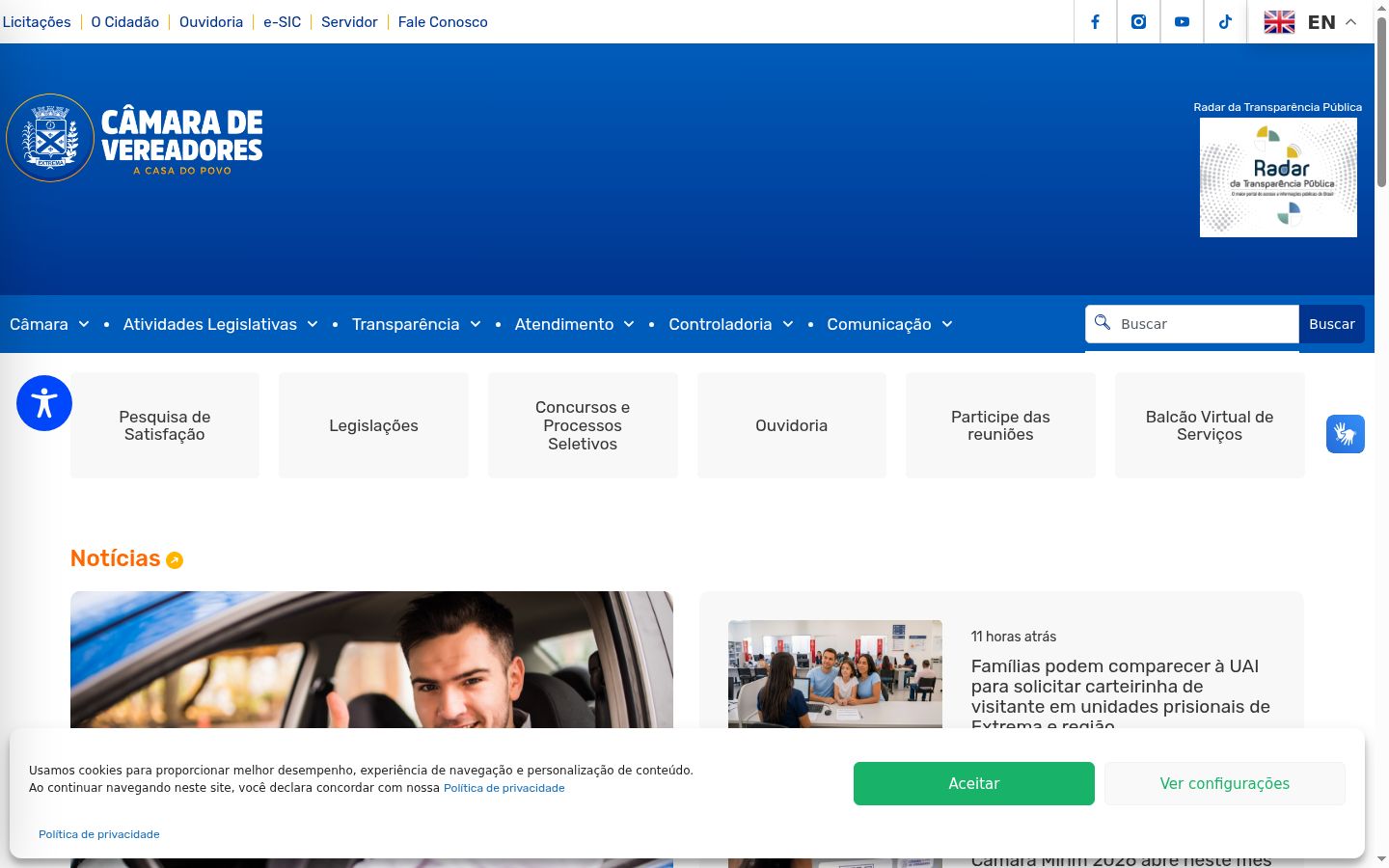 Snimka zaslona bannera za privolu prikazanog prije bilo kakve interakcije