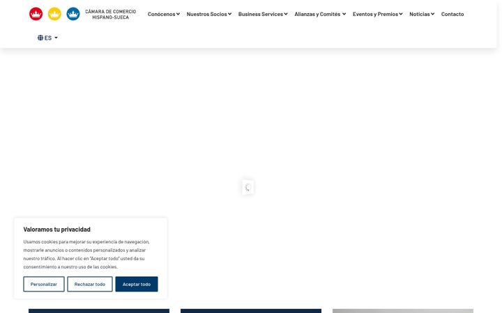 Screenshot of camarahispanosueca.com