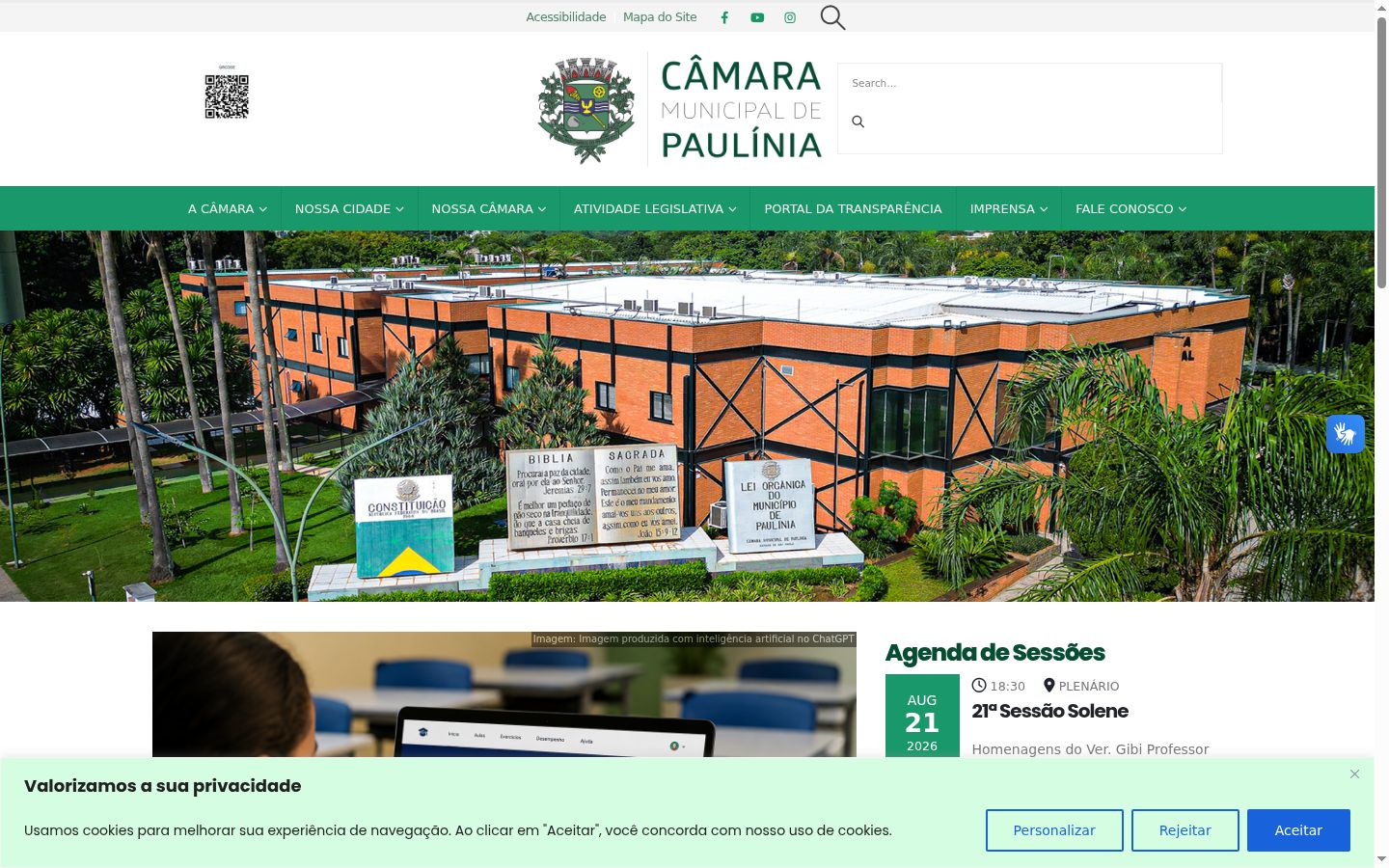 Screenshot tal-banner tal-kunsens muri qabel kwalunkwe interazzjoni
