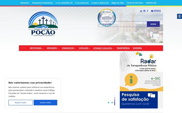 Screenshot van camarapocao.pe.gov.br