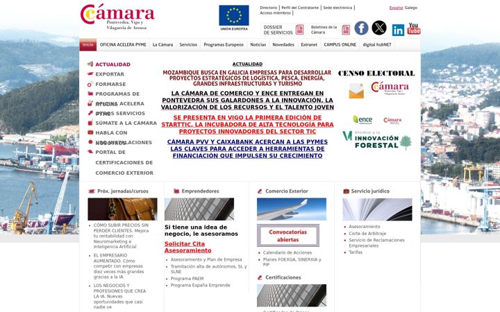 Screenshot of camarapvv.com