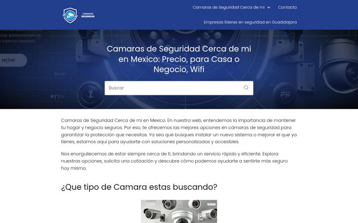 Screenshot of camarasdeseguridadcercademi.com.mx