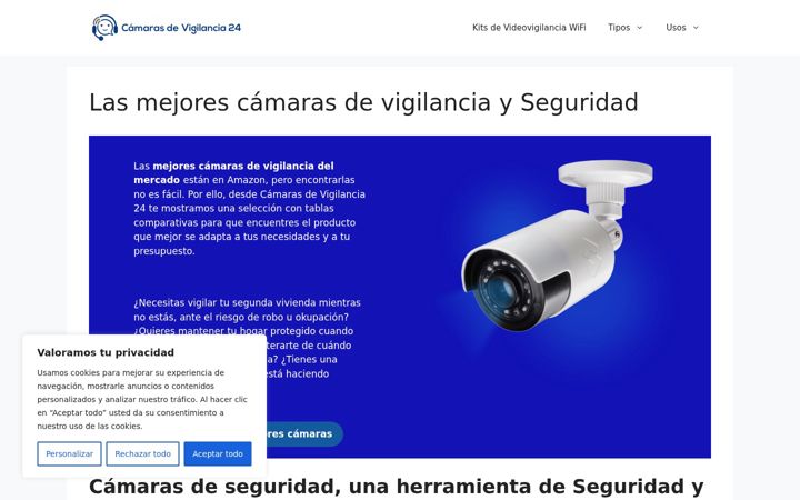 Captura de pantalla de camarasdevigilancia24.es