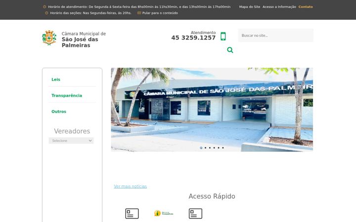 Screenshot van camarasjpalmeiras.com.br