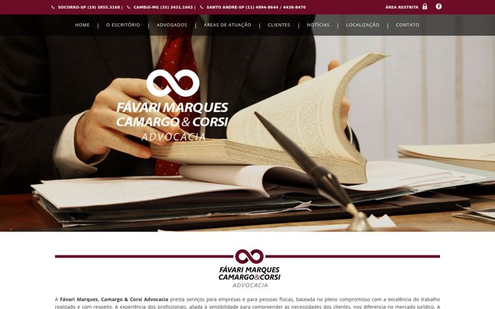 Screenshot of camargoecorsi.com.br