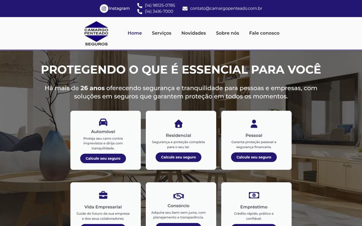 Screenshot van camargopenteado.com.br