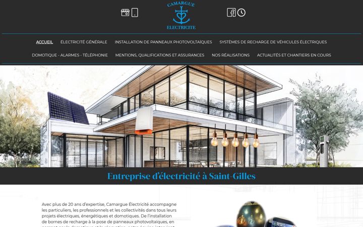 Screenshot of camargue-electricite.com