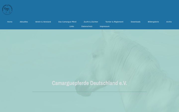 Screenshot of camarguepferde-deutschland.de