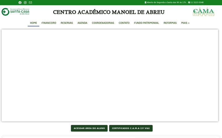 Screenshot of camasantacasa.com.br