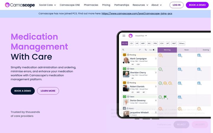 Screenshot of camascope.com
