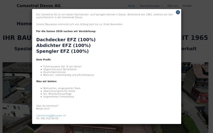 Screenshot of camastral-davos-ag.ch