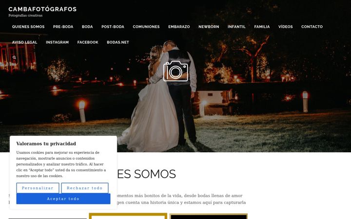 Screenshot of cambafotografos.com