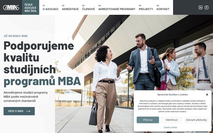 Screenshot of cambas.cz