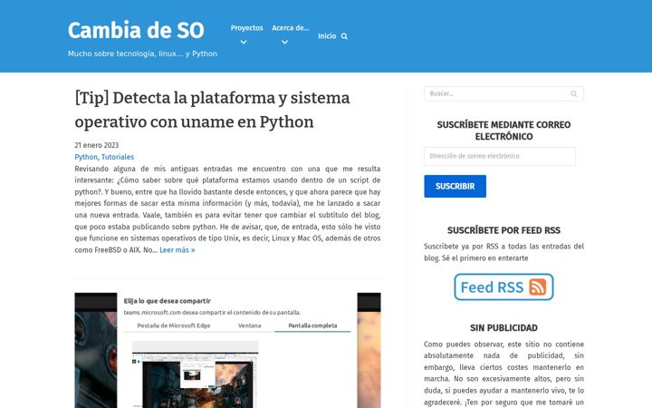 Screenshot of cambiadeso.es