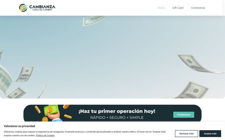 Screenshot of cambianza.com