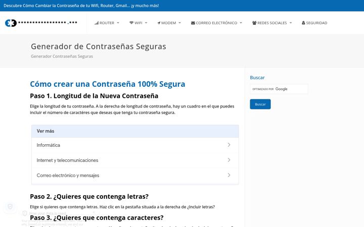 Screenshot of cambiarcontrasena.com