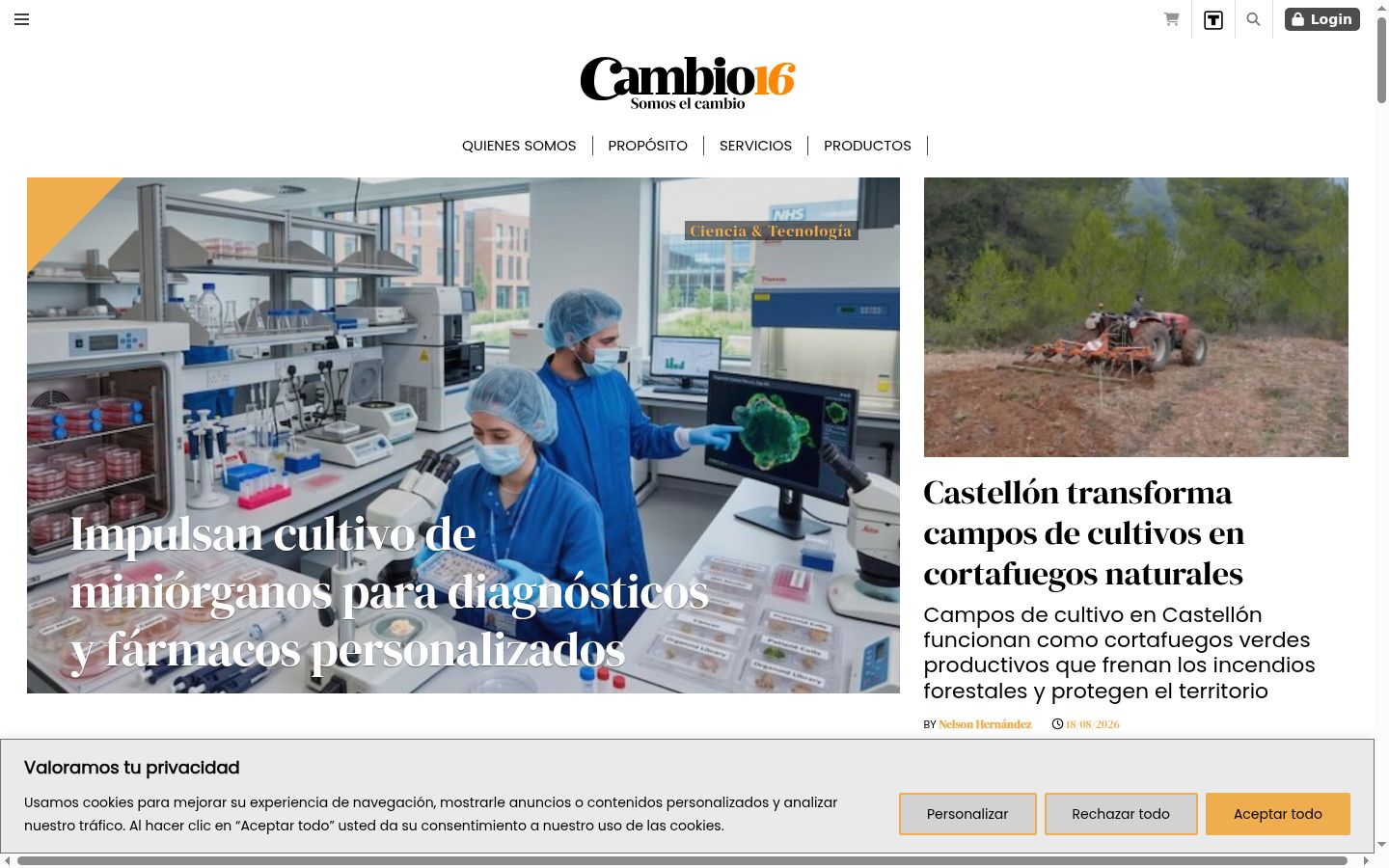 Screenshot del banner di consenso mostrato prima di qualsiasi interazione
