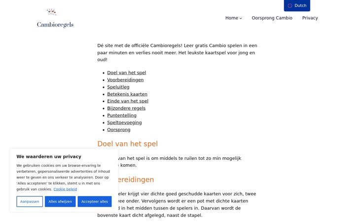 Screenshot von cambioregels.nl