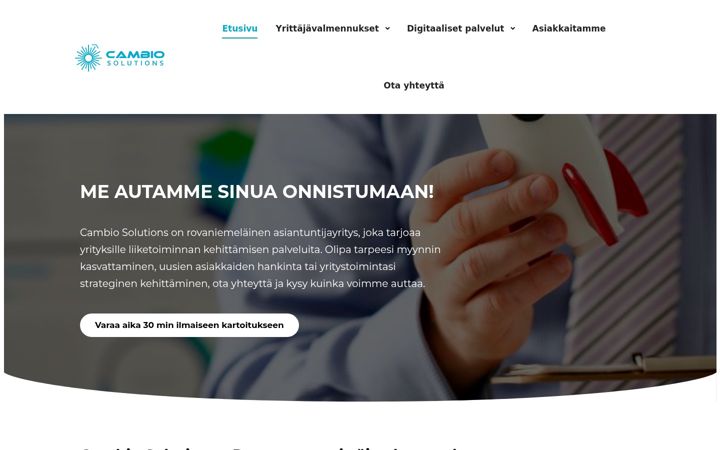 Screenshot of cambiosolutions.fi