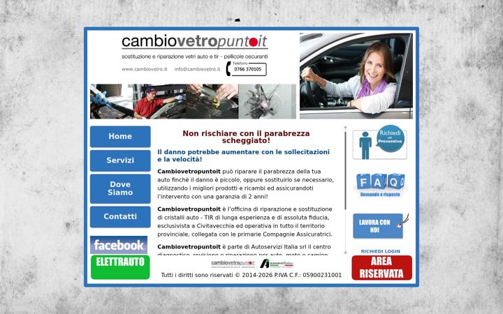 Screenshot of cambiovetro.it
