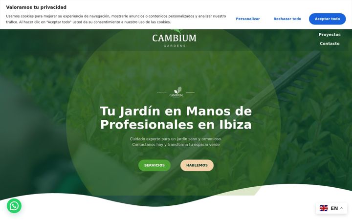 Screenshot of cambiumgardens.com