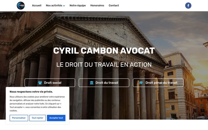 Screenshot of cambon-avocat.fr
