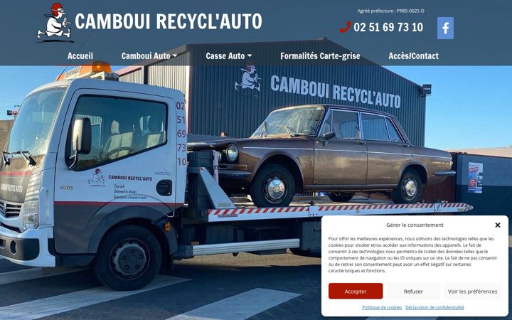 Screenshot of cambouicasseauto.com
