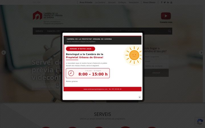 Screenshot of cambrapropietatgirona.com