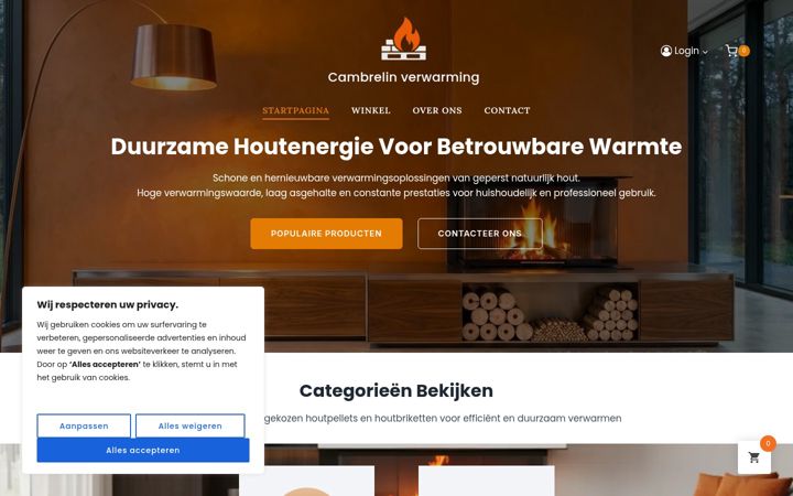 Screenshot of cambrelinverwarming.com