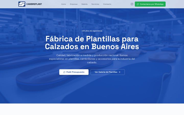 Screenshot of cambreplant.com.ar