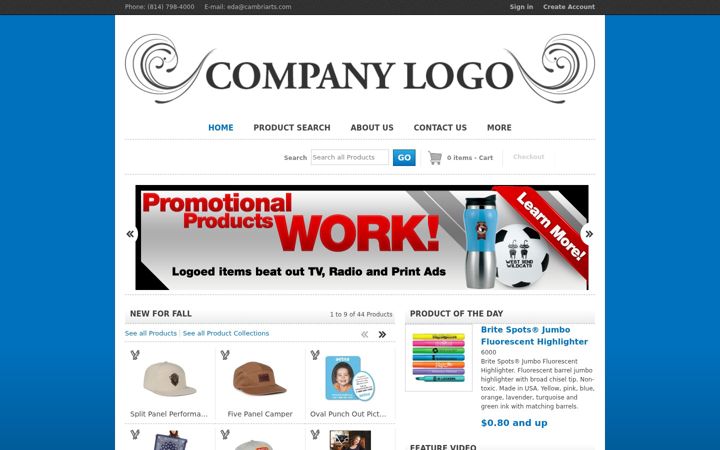 Screenshot of cambriarts.com