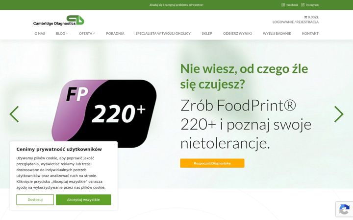 Képernyőkép: cambridge-diagnostics.pl