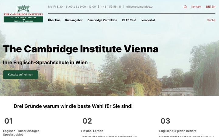 Screenshot of cambridge.at