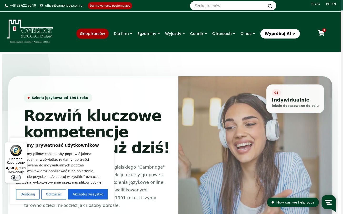Captura de ecrã do banner de consentimento apresentado antes de qualquer interação