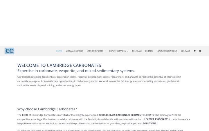 Screenshot of cambridgecarbonates.com