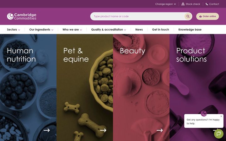 Screenshot of cambridgecommodities.com