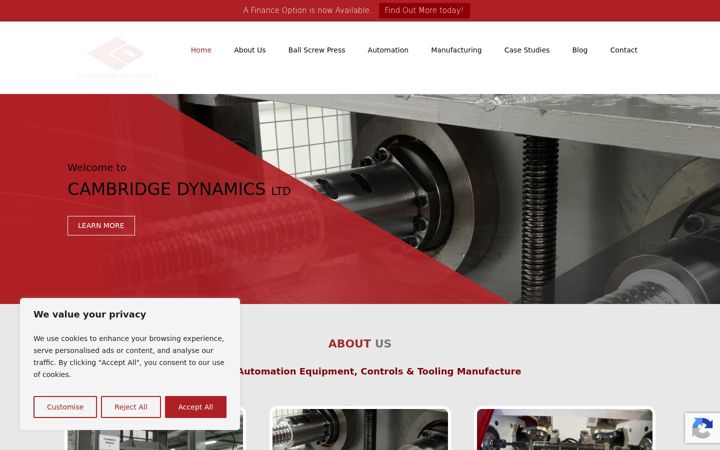 Screenshot of cambridgedynamics.com