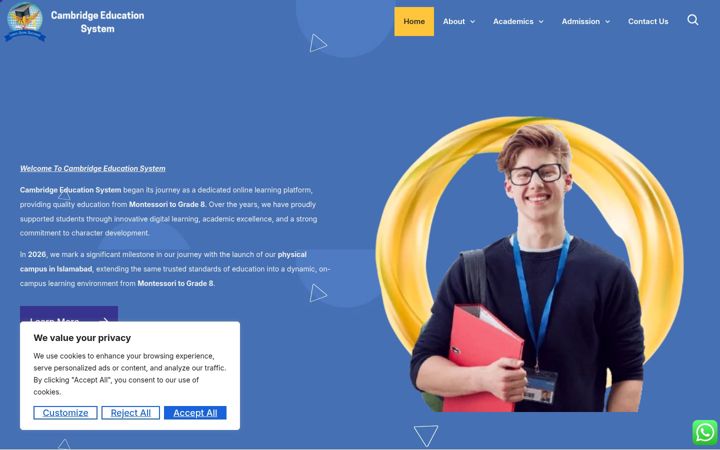 Screenshot of cambridgeeducation.uk.com