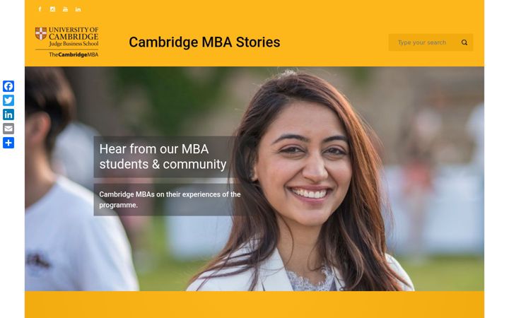 Screenshot of cambridgembastories.com