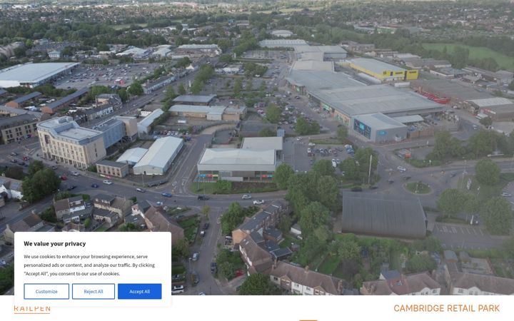 Screenshot of cambridgeretailpark-future.com