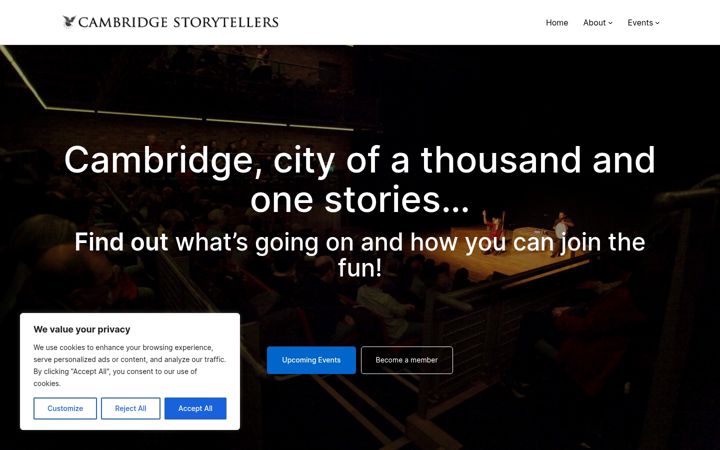 Screenshot of cambridgestorytellers.com