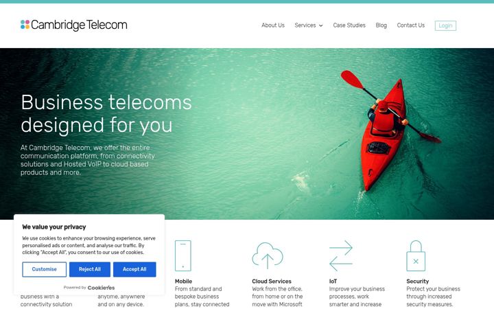 Screenshot of cambridgetelecom.com
