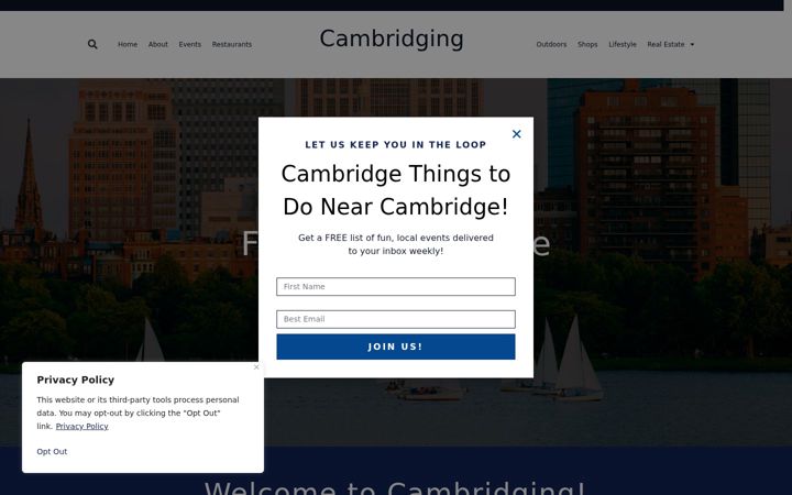 Screenshot of cambridging.com