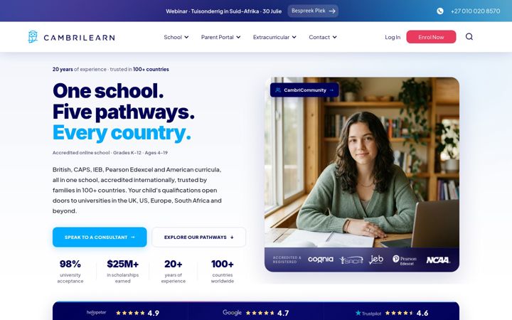 Screenshot of cambrilearn.com