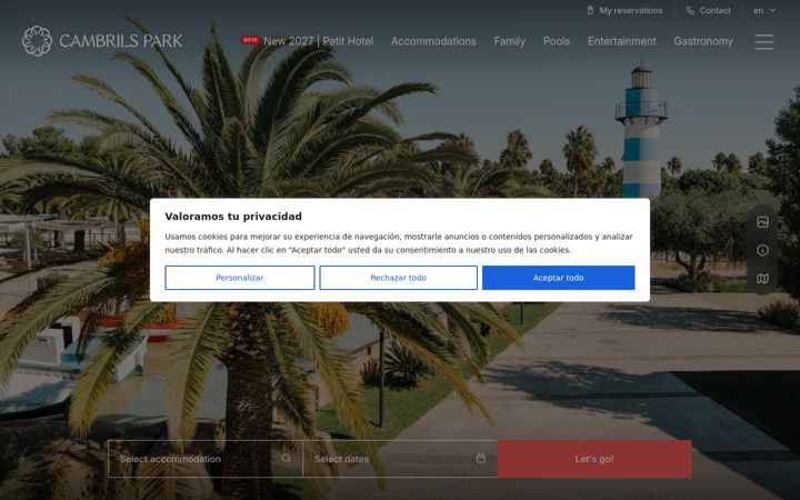Screenshot of cambrilspark.com