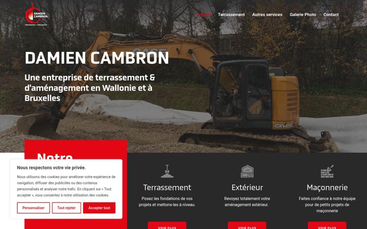 Screenshot of cambron-terrassements.be