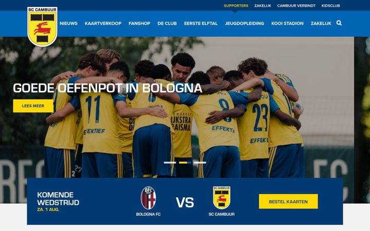 Screenshot of cambuur.nl