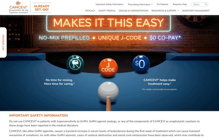 Screenshot of camcevihcp.com
