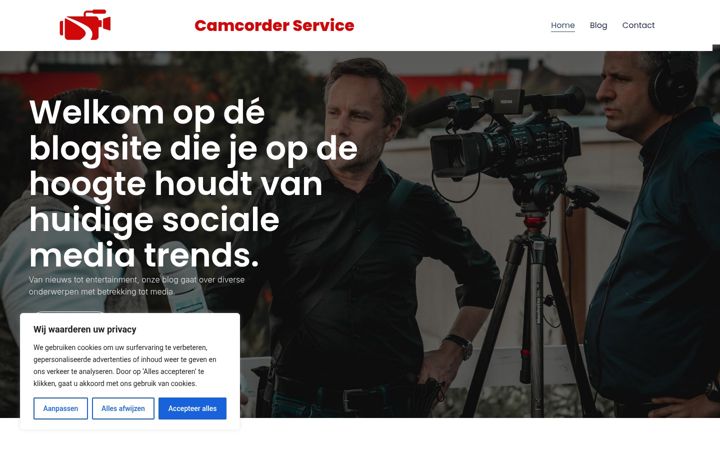 Screenshot of camcorderservice.nl